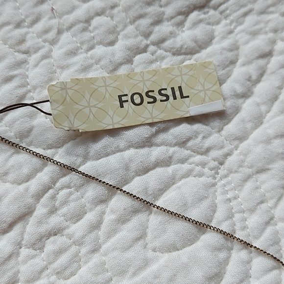 Fossil brass charm necklace - Picture 4 of 5